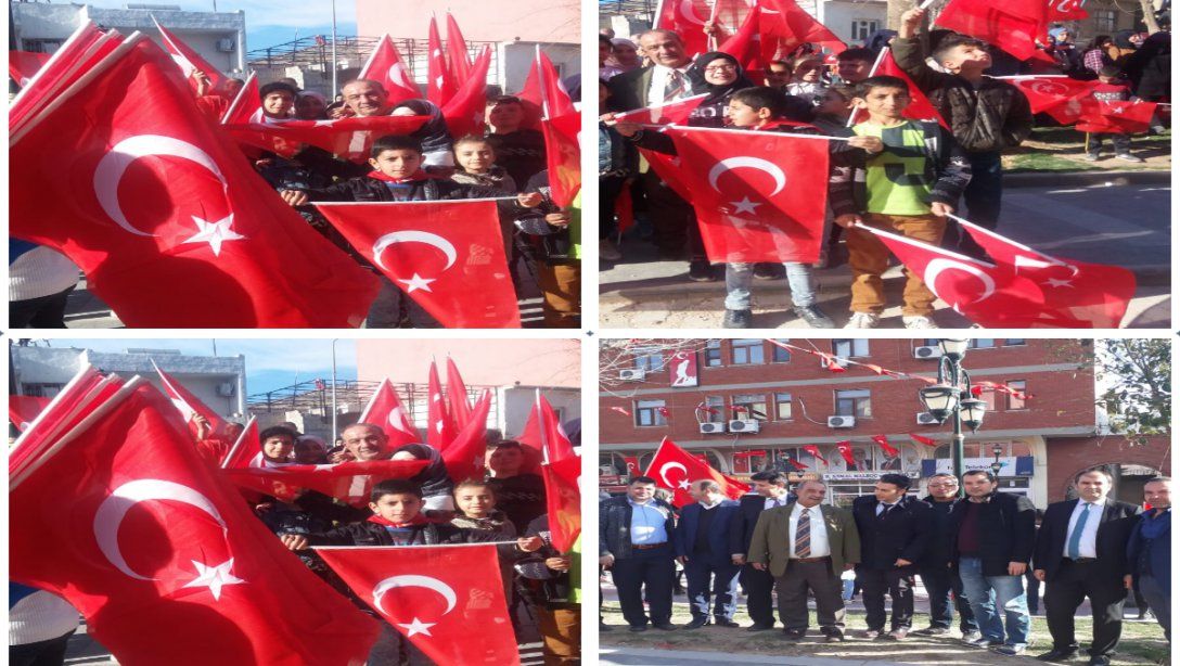 İlçemizde Düzenlenen Mehmetçiğe Destek Yürüyüşüne Milli Eğitim Camiası Olarak Katılım Sağladık